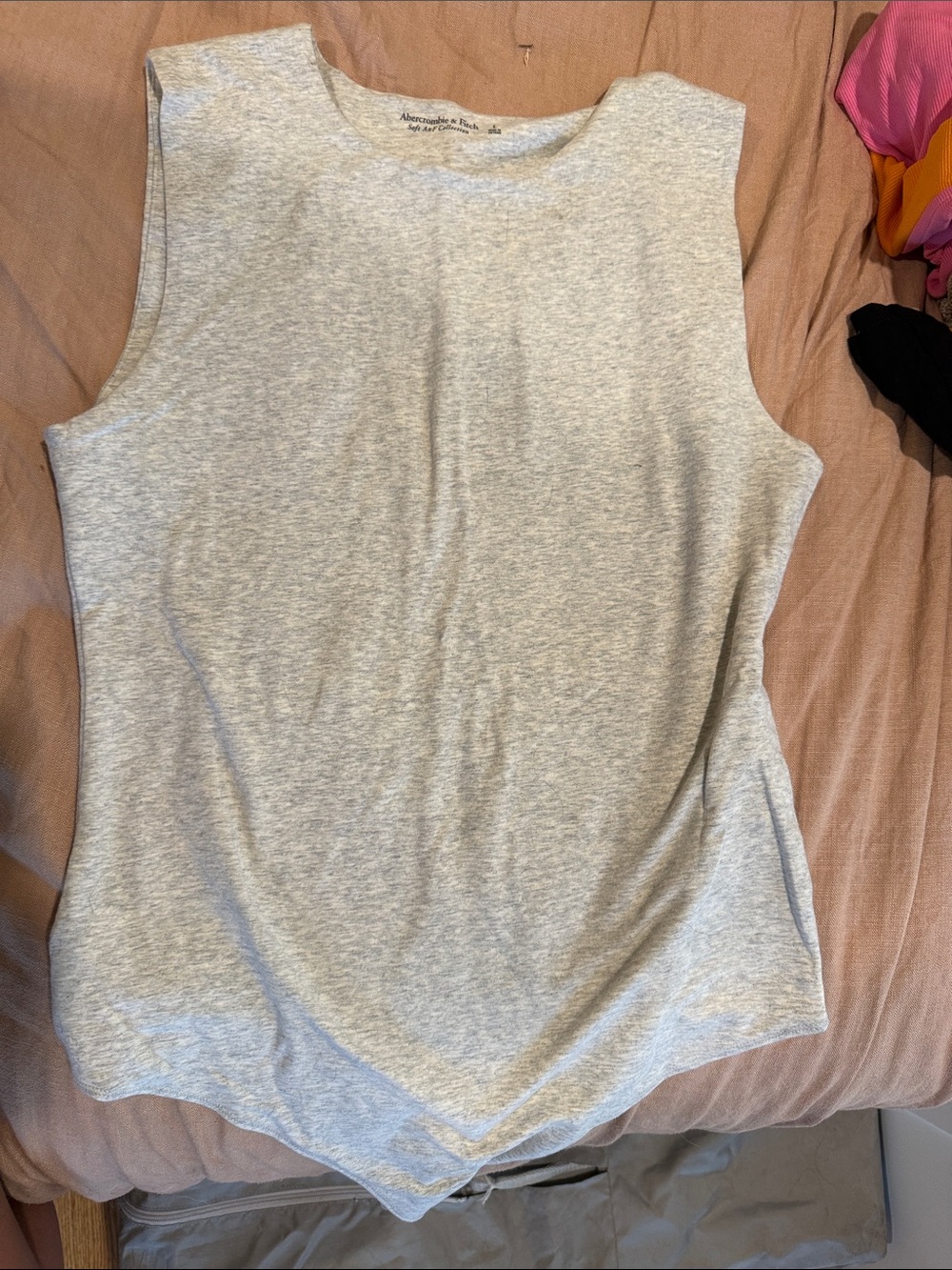 Abercrombie & Fitch Heather Gray Sleeveless Bodysuit